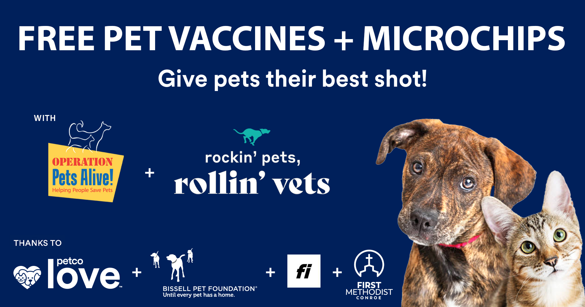 Free Vaccines and Microchips event